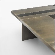 Table basse en bois massif finition bronze 150-Strada Bronze