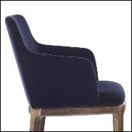 Fauteuil en noyer massif 154-Velvet Walnut