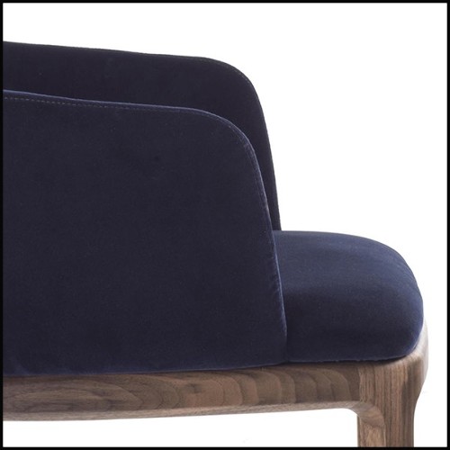 Fauteuil en noyer massif 154-Velvet Walnut