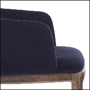 Armchair in Solid Walnut Wood 154-Velvet Walnut