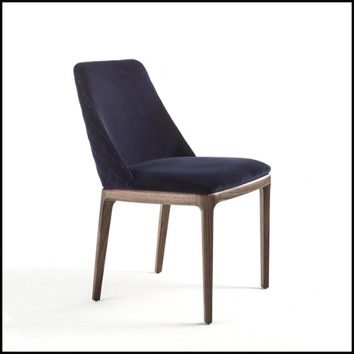 Fauteuil en noyer massif 154-Velvet Walnut