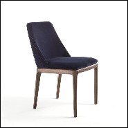 Fauteuil en noyer massif 154-Velvet Walnut