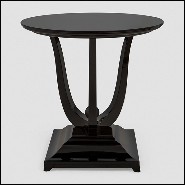 Side Table in Solid Mahogany Wood 119-Tulipe Lacquered