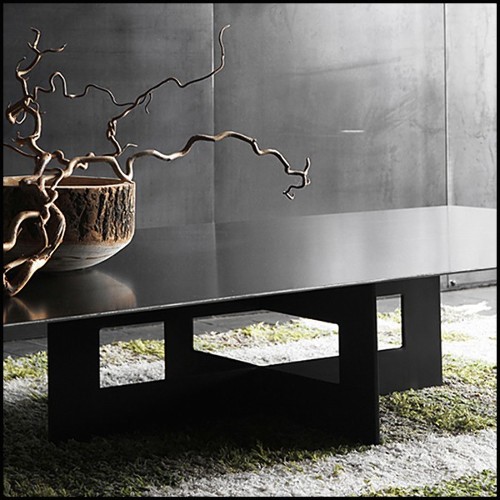 Coffee Table in steel 147-Crossed Steel