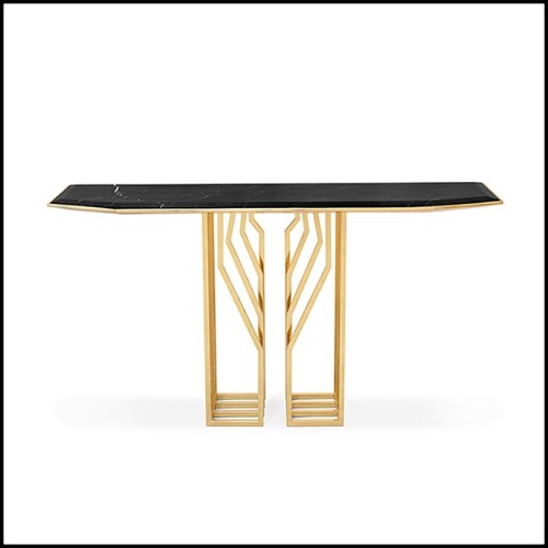 Console Table in Polished Solid Brass 164-Feeler
