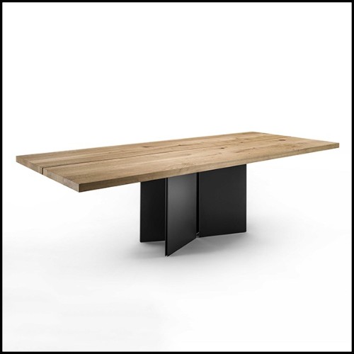 Dining Table in natural Solid Oak Wood 154-Mamba