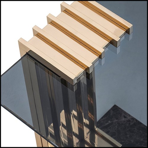 Side Table in Solid Polished Brass 164-Oldies