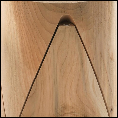 Stool in Natural Solid Cedar Wood 154-Step Set of 2