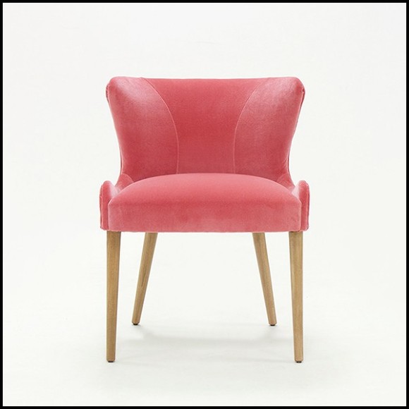 Chaise en velours Ruby Pink 176-Darling