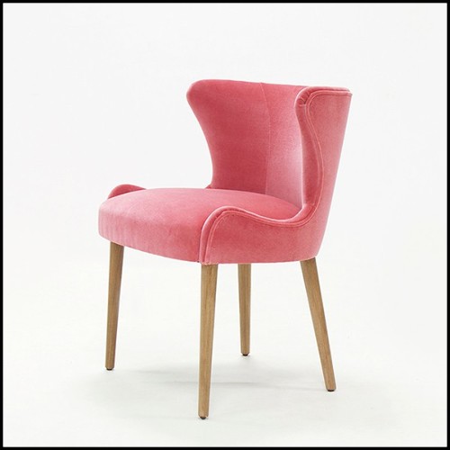 Chaise en velours Ruby Pink 176-Darling