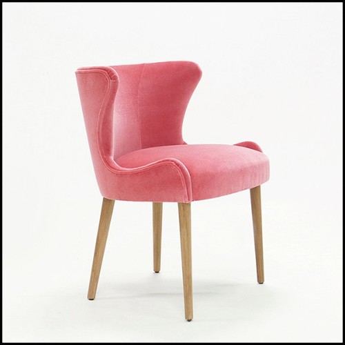Chaise en velours Ruby Pink 176-Darling