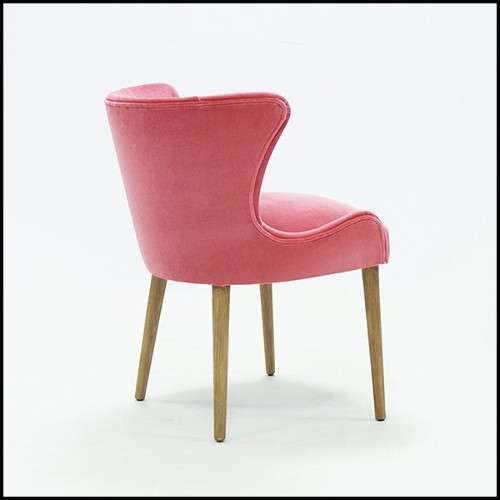 Chaise en velours Ruby Pink 176-Darling