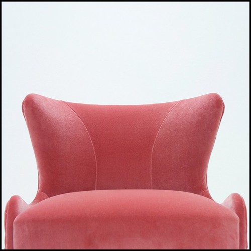 Chaise en velours Ruby Pink 176-Darling