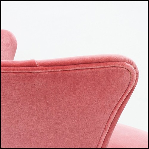 Chaise en velours Ruby Pink 176-Darling