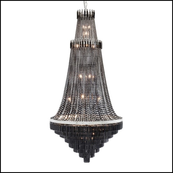 Chandelier with Bronze Structure in Black Finish 162-Black Palace