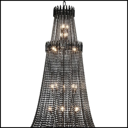 Chandelier with Bronze Structure in Black Finish 162-Black Palace