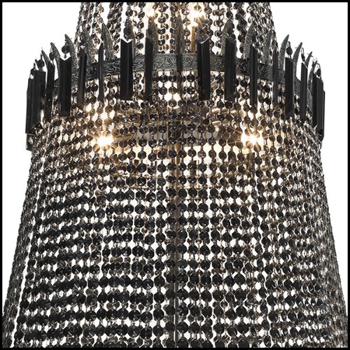 Chandelier with Bronze Structure in Black Finish 162-Black Palace
