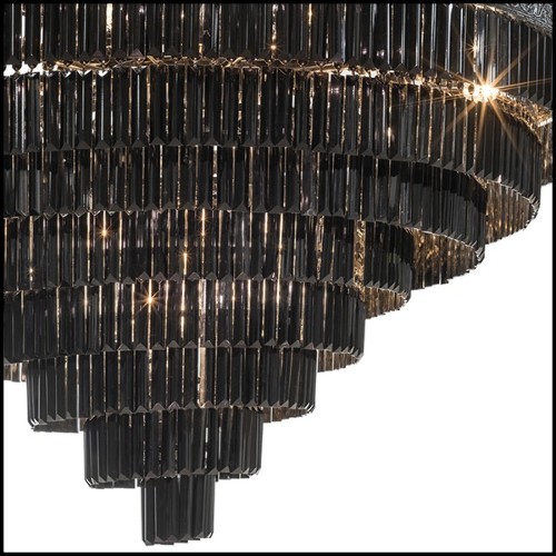 Chandelier with Bronze Structure in Black Finish 162-Black Palace