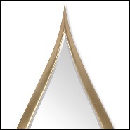 Mirror in Solid Mahogany Wood 119-Gold Drop