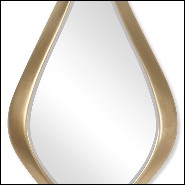 Mirror in Solid Mahogany Wood 119-Gold Drop