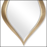 Miroir en acajou massif 119-Gold Drop