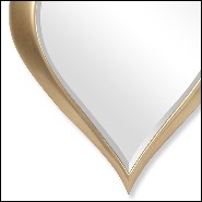 Mirror in Solid Mahogany Wood 119-Gold Drop