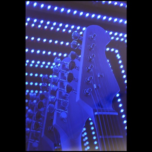 Wall Decoration Mirror with Led Lights PC-Guitar Infiny