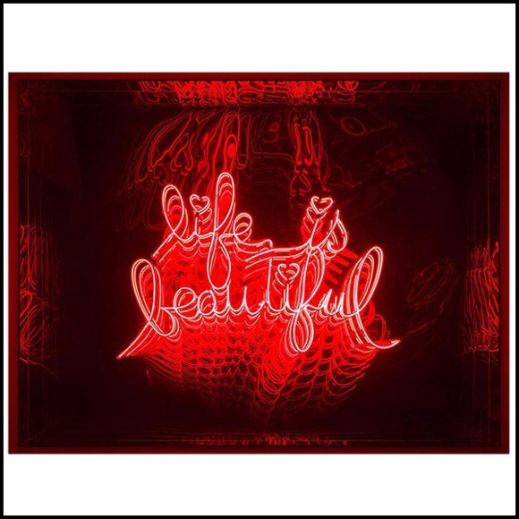 Wall Decoration Mirror with Led Lights 119-Life is Beautiful