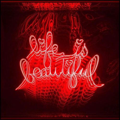 Wall Decoration Mirror with Led Lights 119-Life is Beautiful