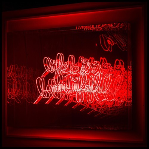 Wall Decoration Mirror with Led Lights 119-Life is Beautiful