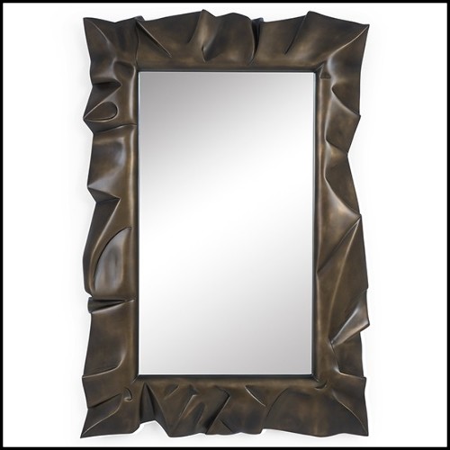 Mirror in Solid Mahogany Wood 119-Armor Bronzage