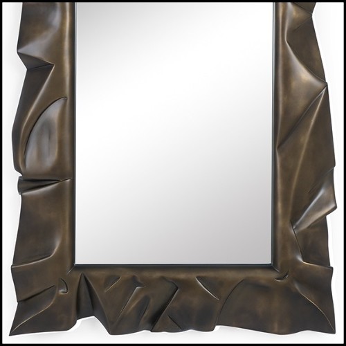 Mirror in Solid Mahogany Wood 119-Armor Bronzage