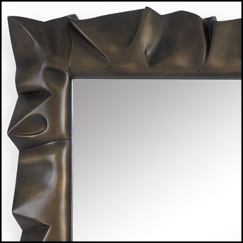 Mirror in Solid Mahogany Wood 119-Armor Bronzage