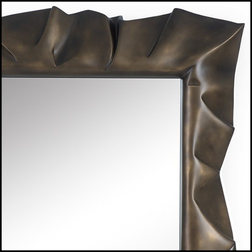 Mirror in Solid Mahogany Wood 119-Armor Bronzage