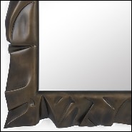 Mirror in Solid Mahogany Wood 119-Armor Bronzage