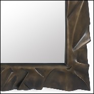 Mirror in Solid Mahogany Wood 119-Armor Bronzage
