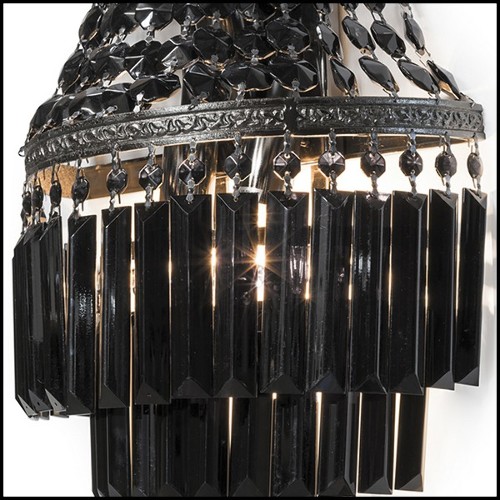 Applique avec structure en bronze finition noir 162-Black Palace