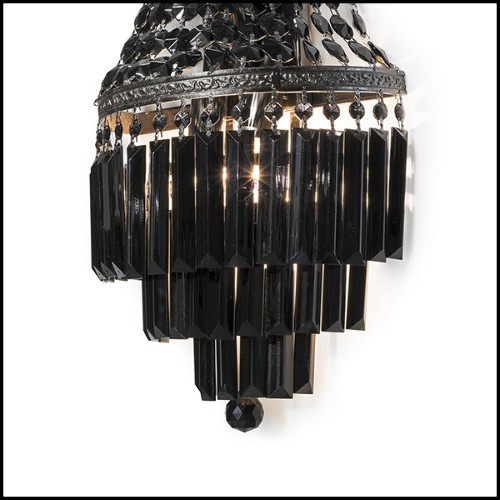 Wall Lamp with Bronze Structure in Black Finish 162-Black Palace