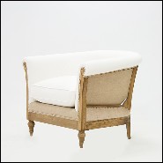 Fauteuil avec tissu en velours noir 176-Classical