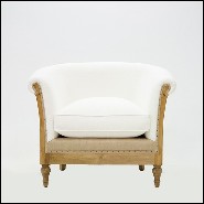 Fauteuil avec tissu en velours noir 176-Classical
