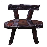Bench with Backrest in Solid Ebony Wood PC-Ebony Thick 1