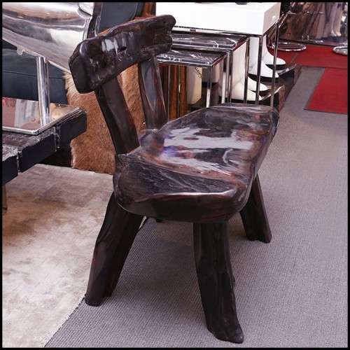 Banc avec dossier en ébène massif PC-Ebony Thick 1