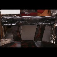 Bench with Backrest in Solid Ebony Wood PC-Ebony Thick 1