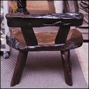 Bench with Backrest in Solid Ebony Wood PC-Ebony Thick 1