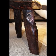 Banc avec dossier en ébène massif PC-Ebony Thick 1