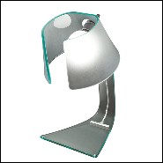 Table Lamp with curved transparent glass 146-Glass Light