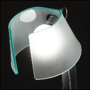 Table Lamp with curved transparent glass 146-Glass Light