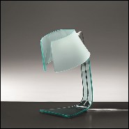 Table Lamp with curved transparent glass 146-Glass Light