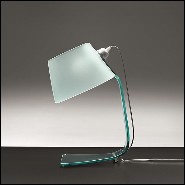 Table Lamp with curved transparent glass 146-Glass Light