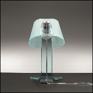 Table Lamp with curved transparent glass 146-Glass Light
